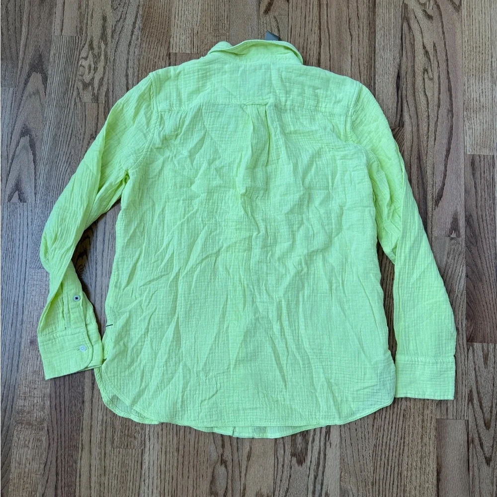 NWT J. Crew Neon Yellow Blouse. Size M